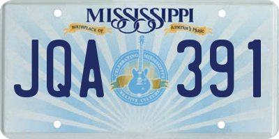 MS license plate JQA391