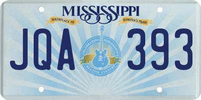 MS license plate JQA393