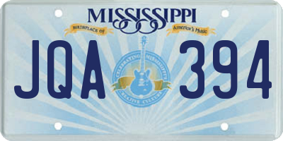 MS license plate JQA394