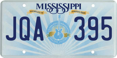 MS license plate JQA395