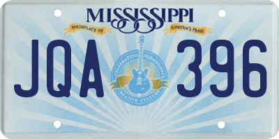 MS license plate JQA396