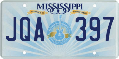 MS license plate JQA397