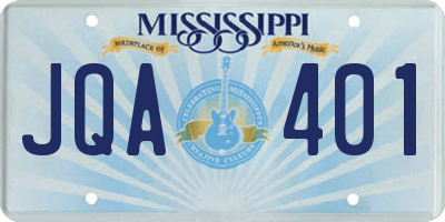 MS license plate JQA401