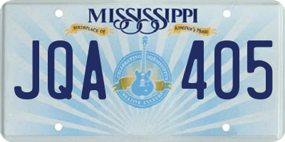 MS license plate JQA405