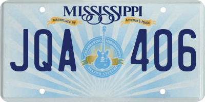 MS license plate JQA406