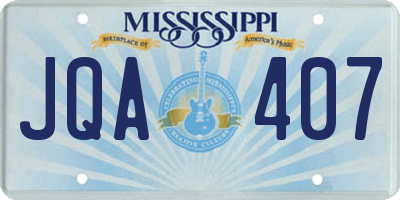 MS license plate JQA407