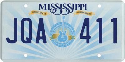 MS license plate JQA411