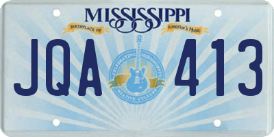 MS license plate JQA413