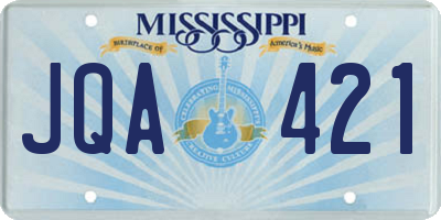 MS license plate JQA421