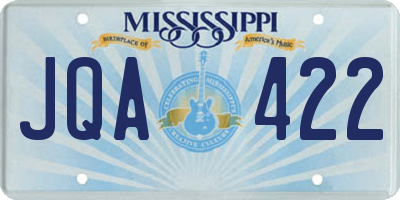 MS license plate JQA422