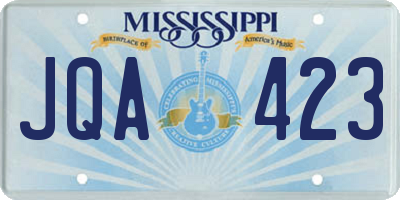 MS license plate JQA423