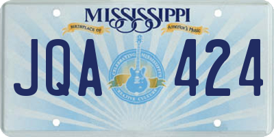 MS license plate JQA424