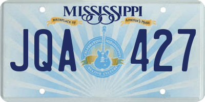MS license plate JQA427