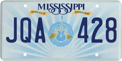 MS license plate JQA428