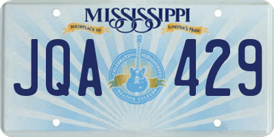 MS license plate JQA429