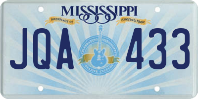 MS license plate JQA433