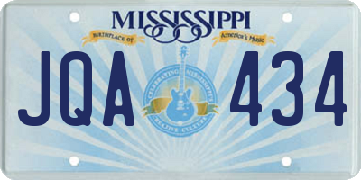 MS license plate JQA434