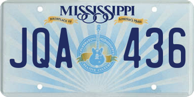 MS license plate JQA436