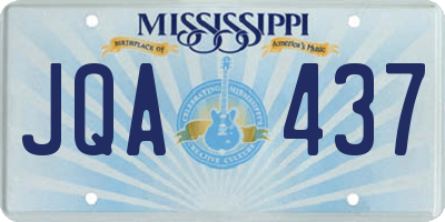 MS license plate JQA437