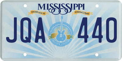 MS license plate JQA440