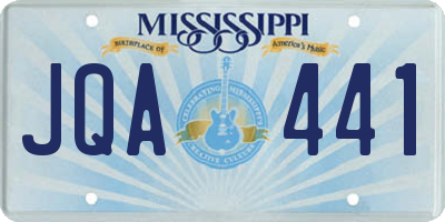 MS license plate JQA441
