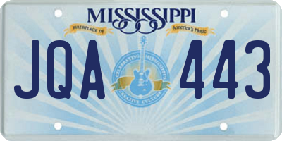 MS license plate JQA443