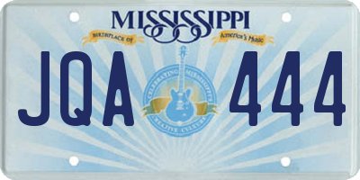 MS license plate JQA444