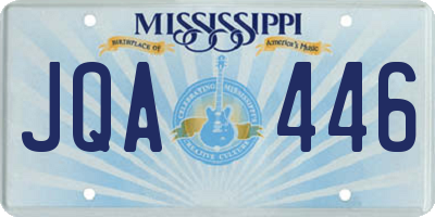 MS license plate JQA446