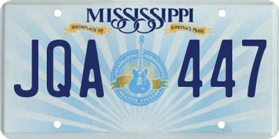 MS license plate JQA447
