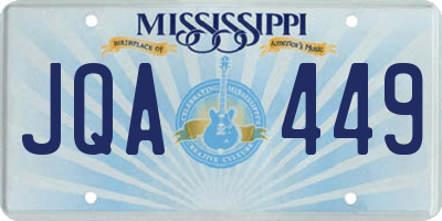 MS license plate JQA449