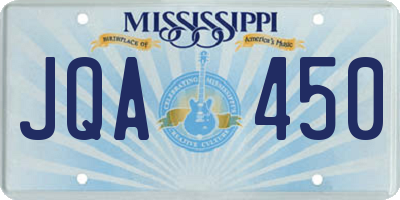 MS license plate JQA450