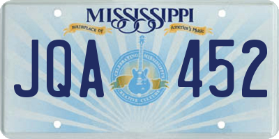 MS license plate JQA452