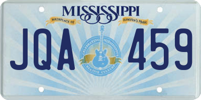 MS license plate JQA459