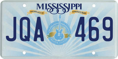 MS license plate JQA469