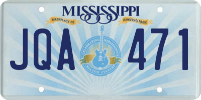 MS license plate JQA471