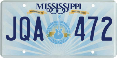 MS license plate JQA472