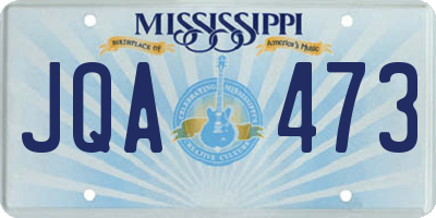 MS license plate JQA473