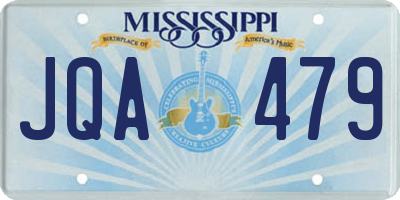 MS license plate JQA479