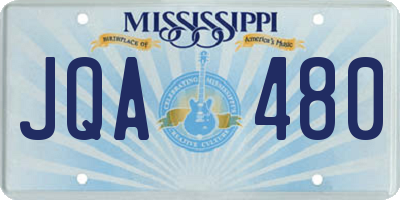 MS license plate JQA480