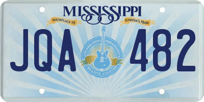 MS license plate JQA482
