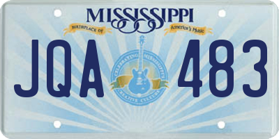MS license plate JQA483