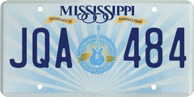 MS license plate JQA484