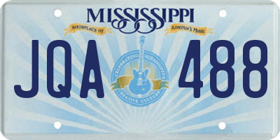 MS license plate JQA488