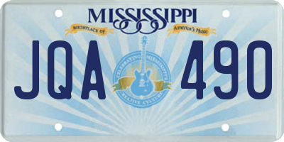 MS license plate JQA490