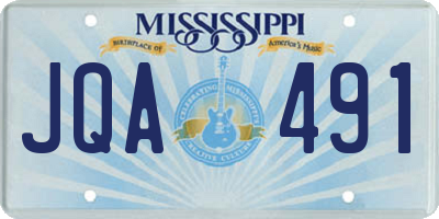 MS license plate JQA491