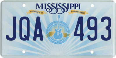 MS license plate JQA493