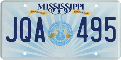 MS license plate JQA495