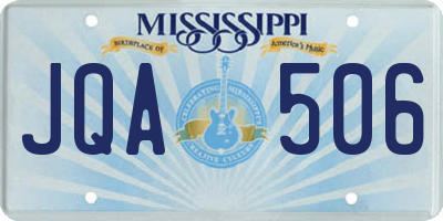 MS license plate JQA506