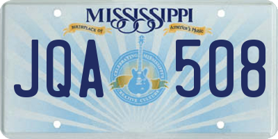 MS license plate JQA508