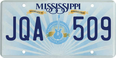 MS license plate JQA509